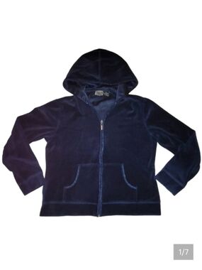 Y2K Jacket Everlast Velour Track Suit Hoodie Full Zip Women's Size Medium